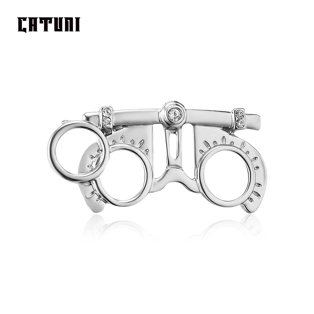 Catuni Ophthalmology Eye Myopia Test Brooch Badge Pin Lanyard Bag Lapel Jewelry Gift Accessories for Doctor Nurse Student