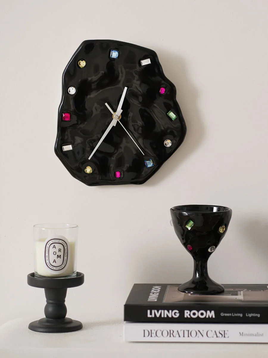 

Gem Party Wall Clock Living Room Ceramic Original Diamond Watch