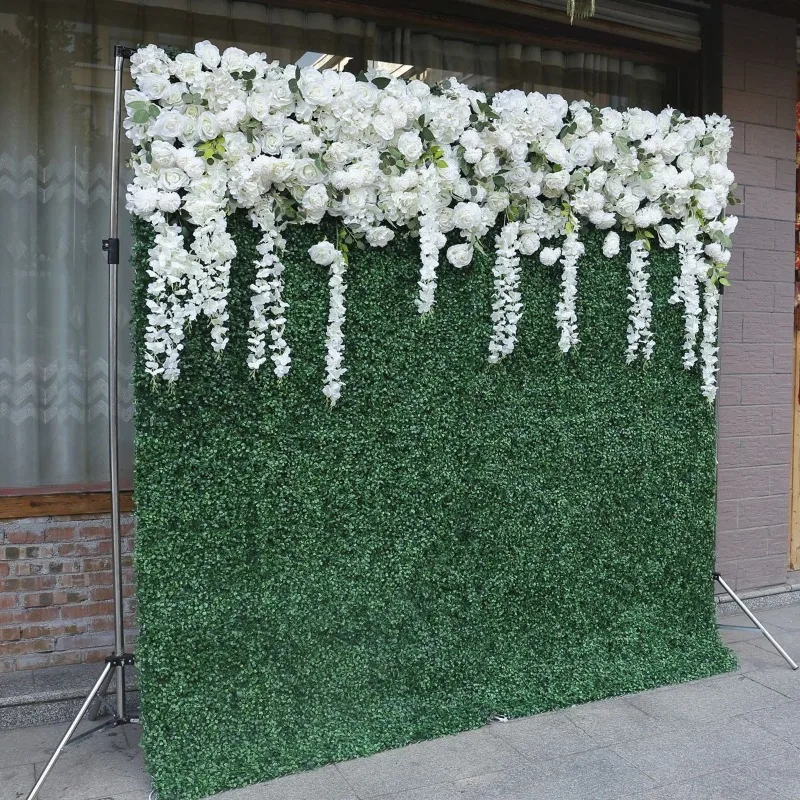 Simulation flower wall background wall, Mimilan grass wall wedding wedding layout green plant wall