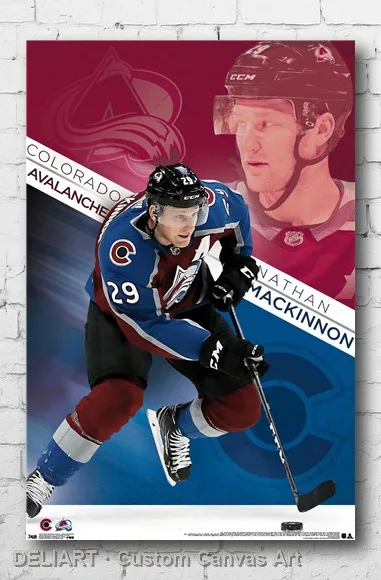 

COLORADO AVALANCHE - NATHAN MACKINNON Canvas Poster Custom Size Available Room Decoration Home Decor Wall Art