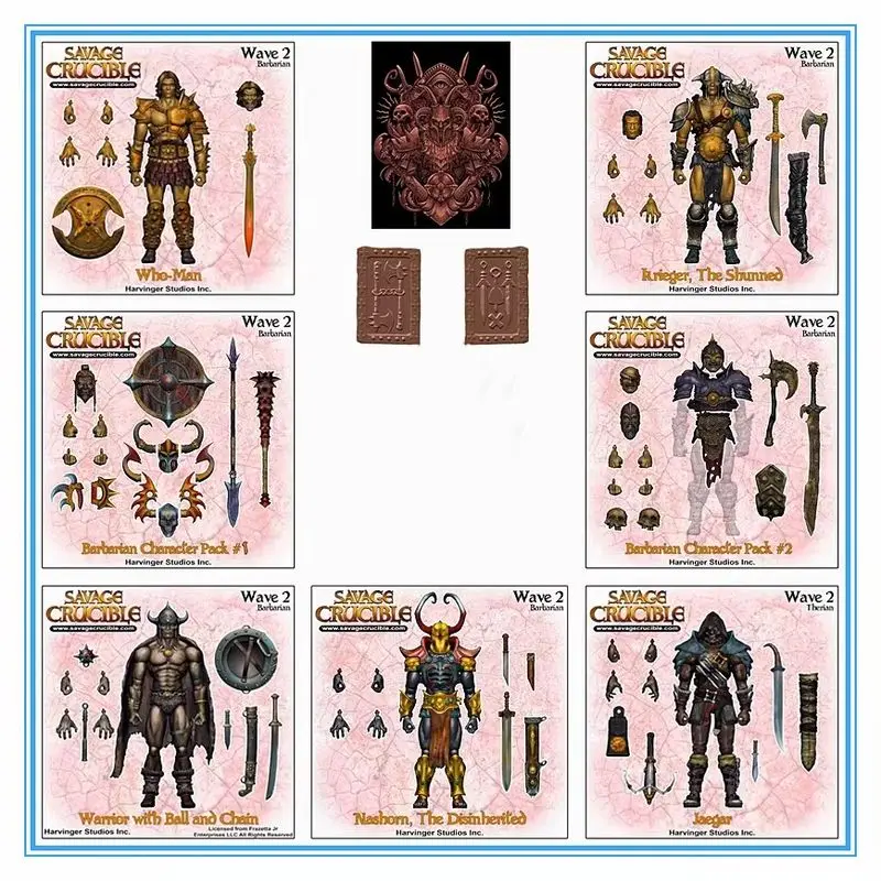 Conjunto completo Harbinger Studio Barbarian serie 1/12 escala 6,5-7 pulgadas figura de acción Wave 2 Savage crucible juguete soldado coleccionable