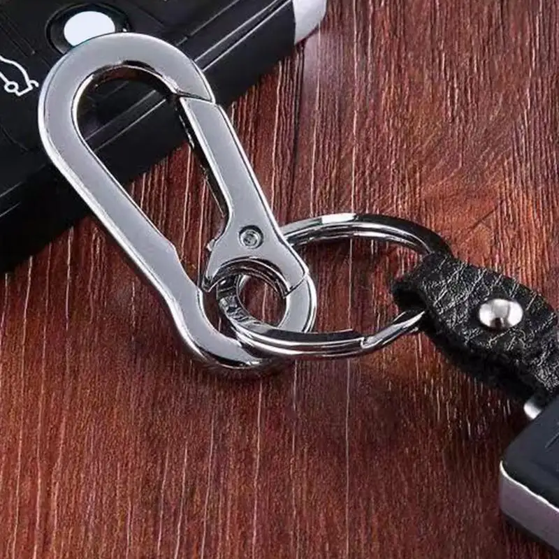 Kabak toka anahtarlık tırmanma kancası araba anahtarlık basit güçlü karabina şekli anahtarlık aksesuarları Metal Vintage anahtarlık yüzük