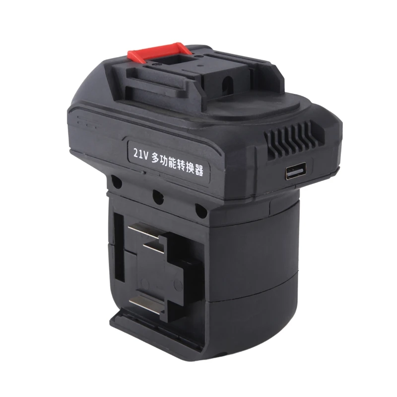 2 In 1 Battery Converter For Makita Impact Drill Wrench Screwdriver Worklight One-To-Two Battery Converter With USB Port