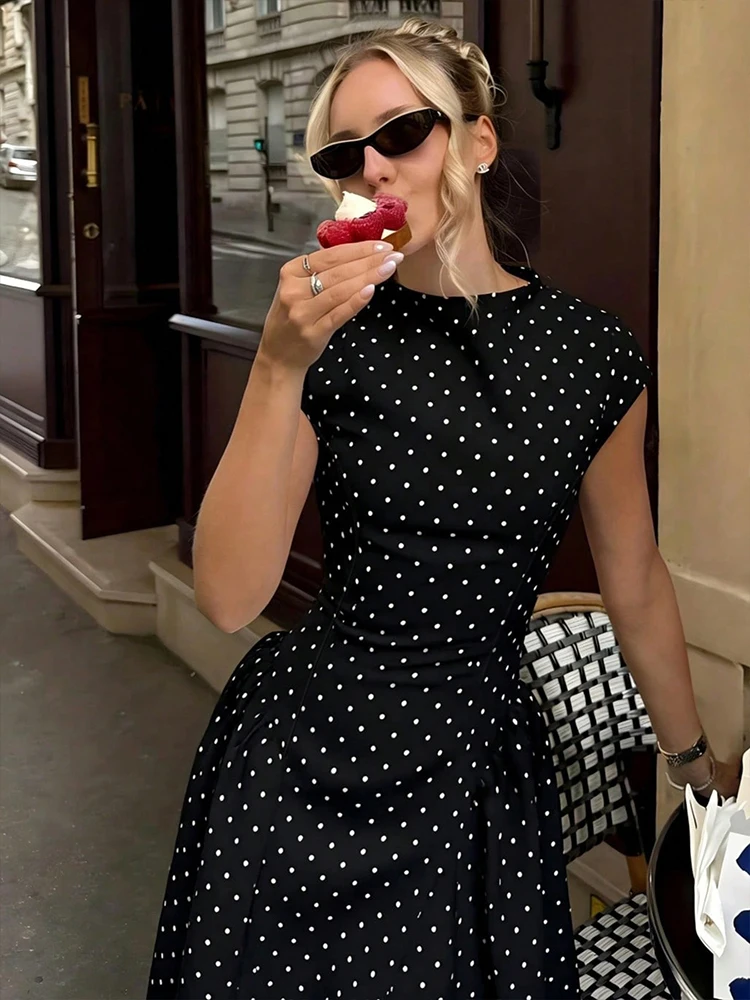 Women New Long Dresses Summer Elegant Upgraded Version Casual Polka Dots Party Dress Graceful Holiday Casual Slim Female Dresses - Image 2