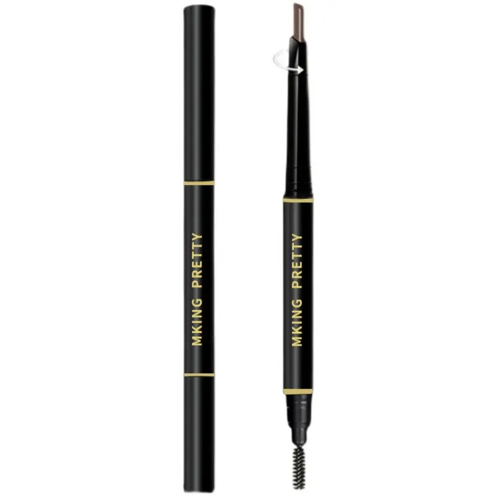 Double Head Eyebrow Pencil With Brush 360 Degree Rotation Automatic Eyebrow Pen Waterproof Eyebrow Gel Women