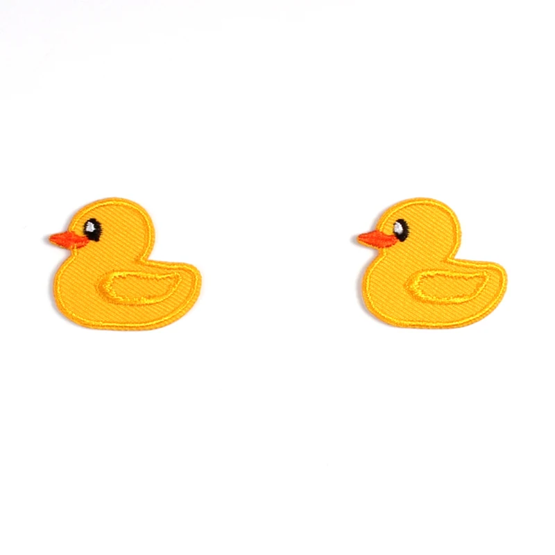 10pcs DIY Cartoon Little Duck Patches Iron On Clothes Appliqued Badge Embroidery Clothing Sticker Sew On Jeans Dress Appliques