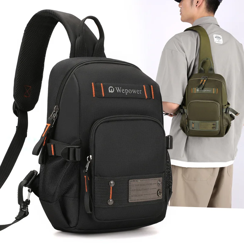 

Большая вместительная повседневная дорожная сумка с плечевым ремнем, нейлоновая водонепроницаемая функциональная практичная нагрудная сумка