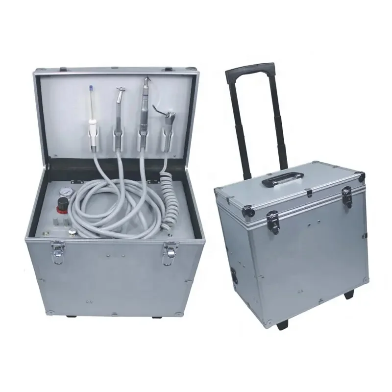 Portable den tal Unit with Air Compressor den tal Lab Surgery Turbine Units denti-stry Equipment