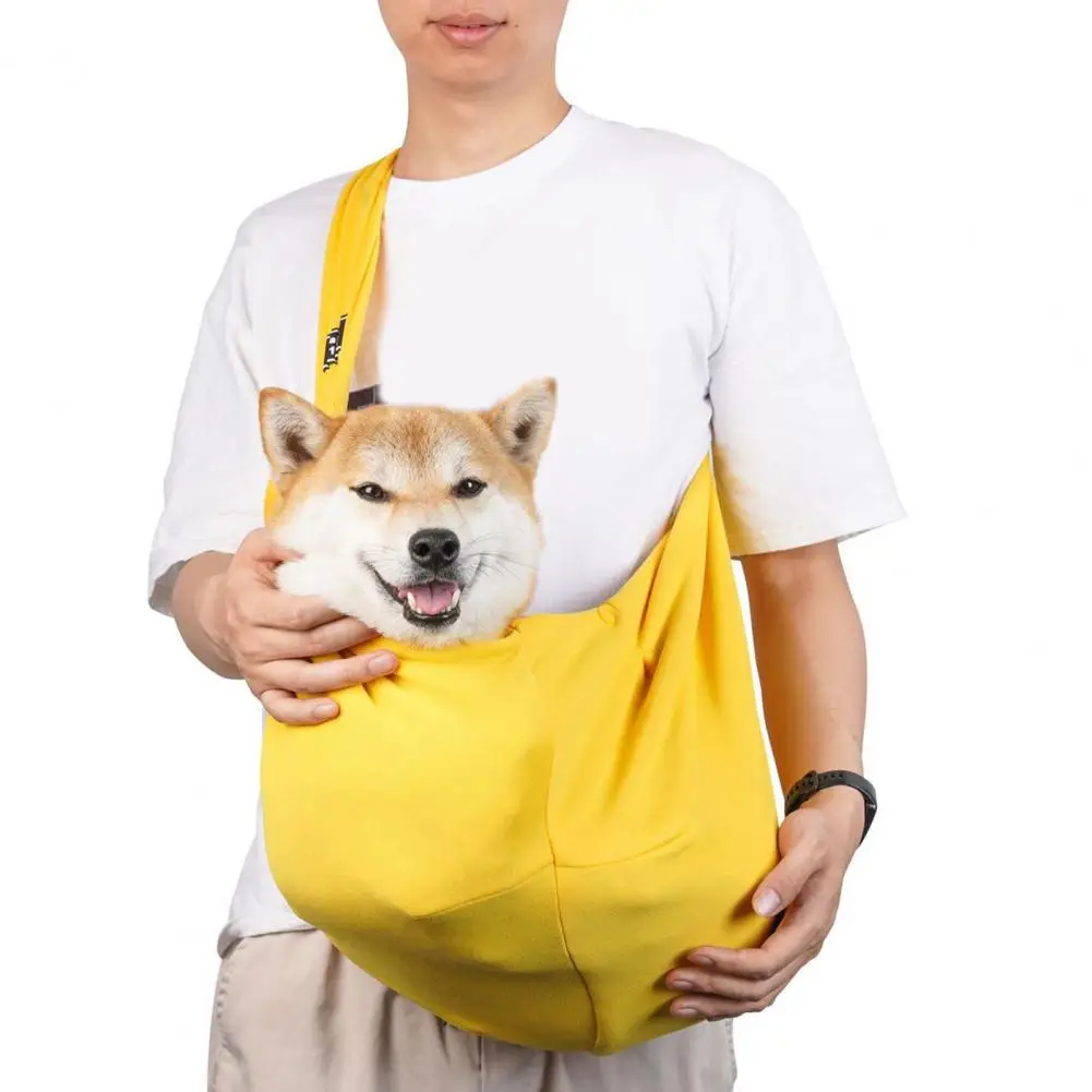 Dog Sling Carrier Bag With Pocket Safety Hook Hands-Free Pet Bag Breathable Animals Crossbody Shoulder Outdoor Travel Portable