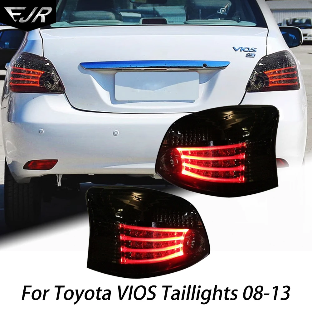 For Toyota VIOS 2008-2013 Taillight Rear Lamps DRL Turn Siganl Tail Lamp PNP Light Auto Accessories