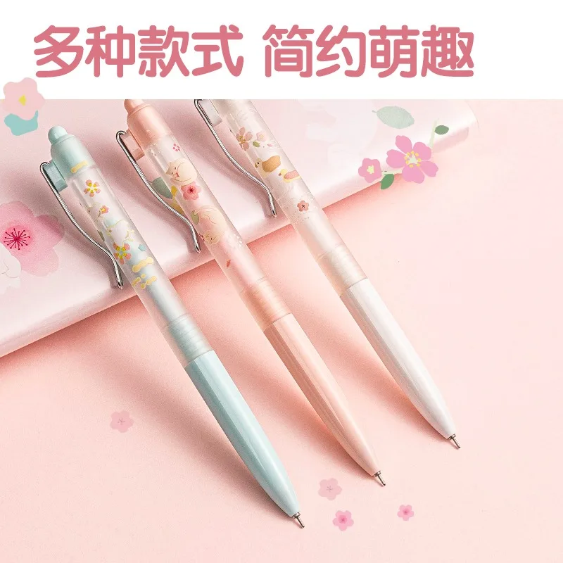 Deli 3pcs 0.5mm Black Ink Quick-drying Kawaii Gel Pen Stationery School Supplies Office Supplies Signing Pen Cute Pen