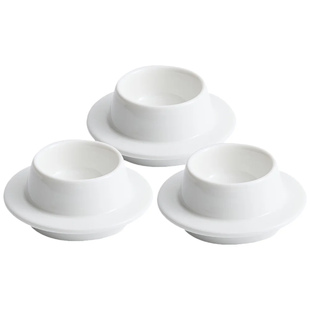 

3Pcs Simple Style Ceramic Dipping Bowls Multiuse for Condiments Sauces Home Dining Table Gift Idea Condiment Bowls