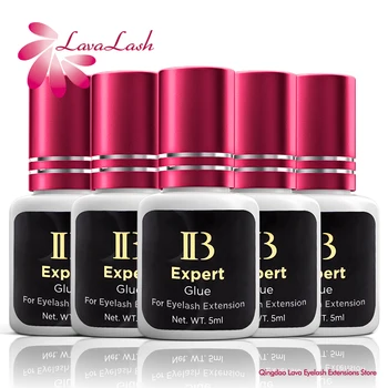 5 مللي كوريا IB Ibeauty خبير الغراء لملحقات رمش الأصلي IB النبيذ الأحمر غطاء لاش الغراء كاذبة رمش لاصق شعار خاص