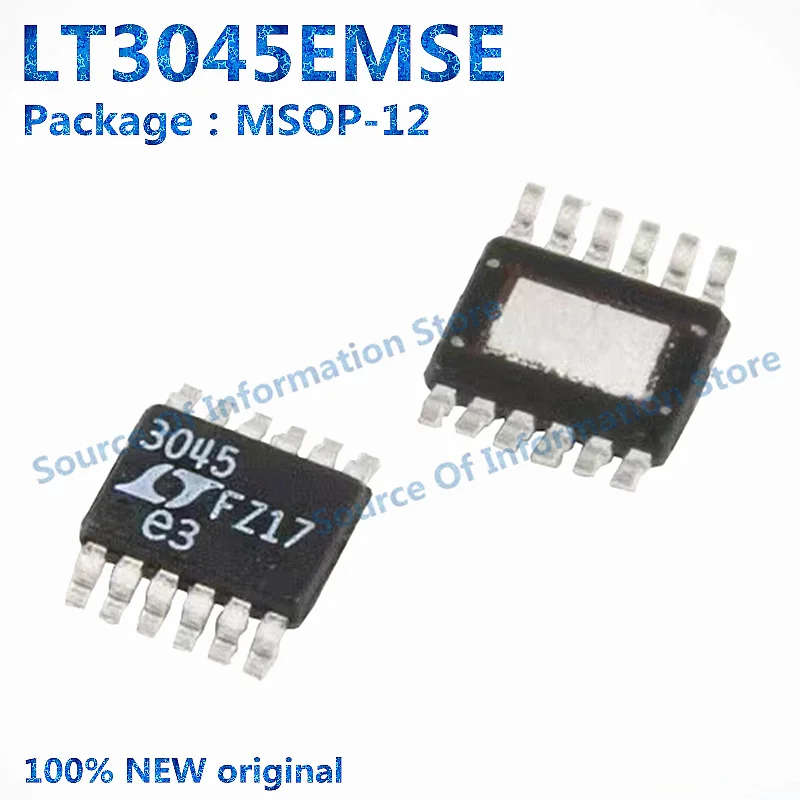 

Ultra Low Noise Linear Adjustable Regulator IC Chip, LT3045EMSE, MSOP-12 100% New