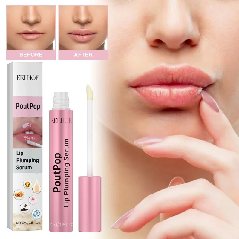 Lip plumping balm, sexy plumping serum lip gloss, long-lasting moisturizing, creating extremely plump lips