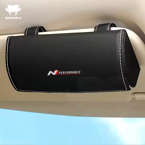 New Car Suede Glasses Box Sun Visor Glasses Case Storage For Hyundai N Performance Tucson i20 Kona Veloster Sonata n i30 Elantra