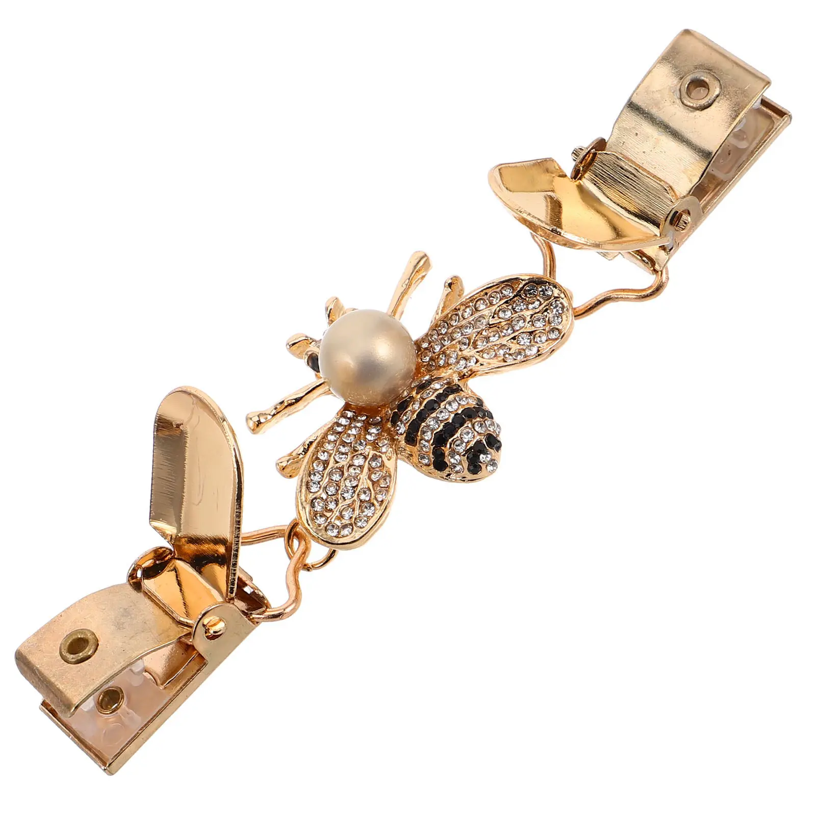 Honeybee Bees Sweater Cardigan Clip Shawl Scarf Collar Brooch Cloak Cape Dress Clothes Cinch Brooch Pins Women
