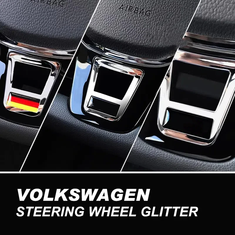 

Car Styling Steering Wheel Covers Stickers Accessories For Volkswagen GOLF 7 GTi MK7 POLO 2014 2015 Passat B7 2015 B8 MK6 Jetta