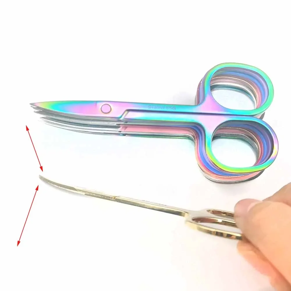 10pcs 8.5*4cm Stainless Steel Scissor With Various Colors Sewing Embroidery Craft Household Kitchen Smoking Accessories