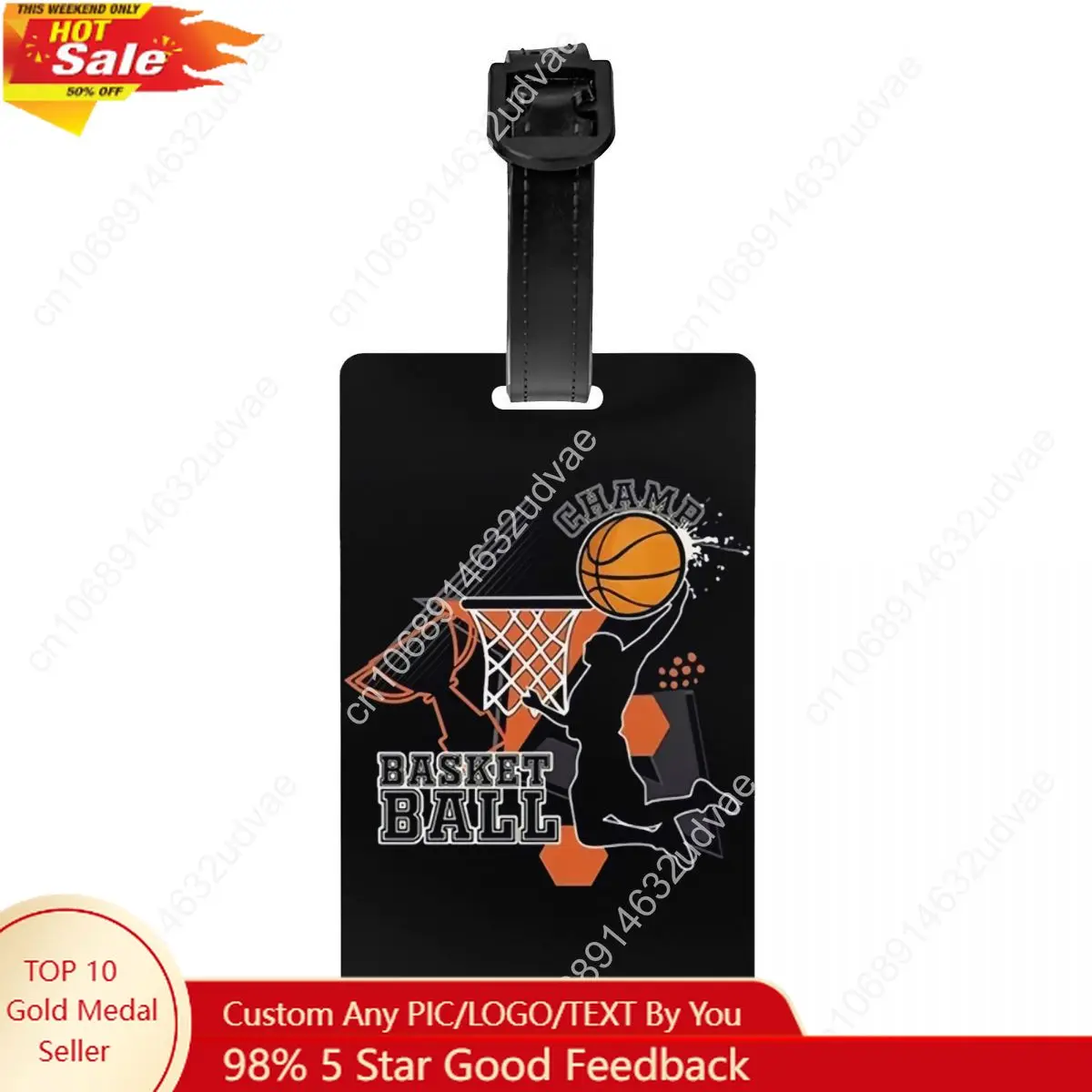 

Custom Basketball Dots Round Luggage Tag Privacy Protection Physical culture Baggage Tags Travel Bag Labels Suitcase