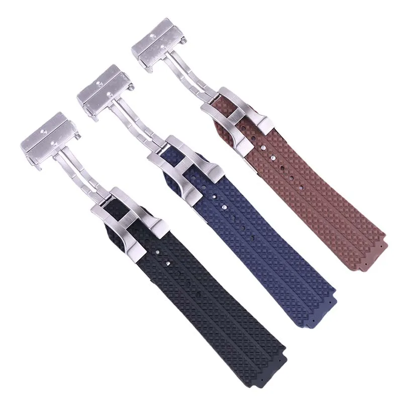 Correa de reloj de goma para hombre compatible con HUBLOT Big Bang 19mm x 22mm x 26mm pulsera de silicona para deportes al aire libre cadena