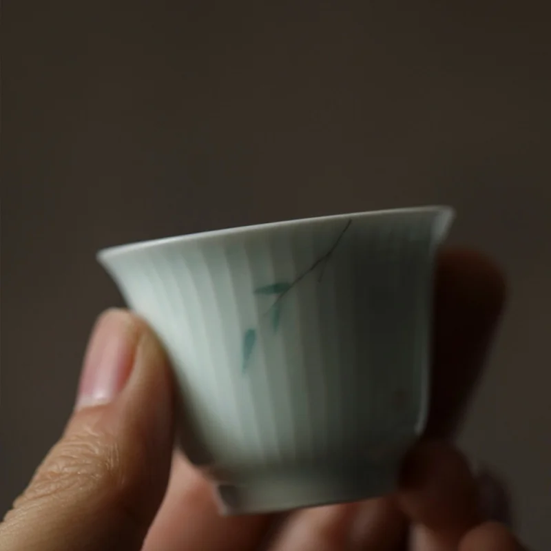 

★Jingdezhen Hand Painted Pastel Magnolia Egg-Shell Porcelain Tea Cup Tea Cup Tea Bowl Personal Cup Master Cup Ceramic Tea Set