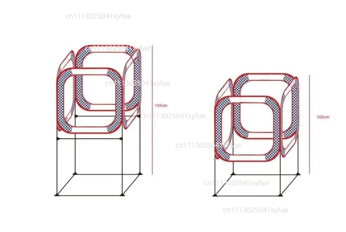 AC-TZ01-80 80x80cm Four Sides Through FPV Race Cube Gate w/ Holder for RC Aircraft Quadcopter Racing