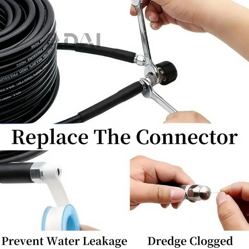 

Suitable for Karcher car washing machine K2K3K4K5K6K7, 2-20m sewer drainage pipe, high-pressure hose for sewage pipe