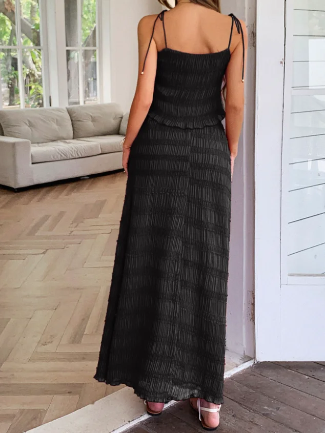 Women's Dress 2025 Summer Latest Hot Selling Style Leisure Vacation Leisure Style Suspended Beach Atmosphere Two-Piece Set