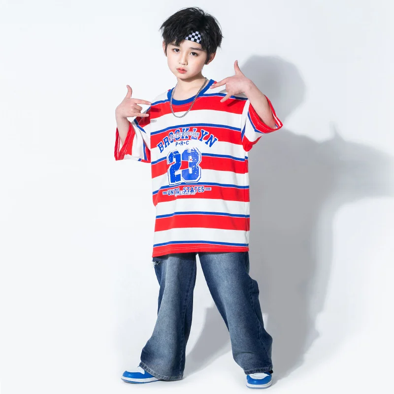 

Children's hip-hop fashion clothes, boys' hip-hop suit, jazz performance clothes, group clothes