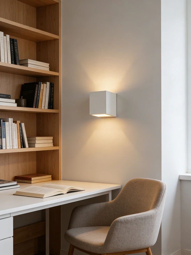 White Gypsum LED Wall Lamp Atmosphere Sconce