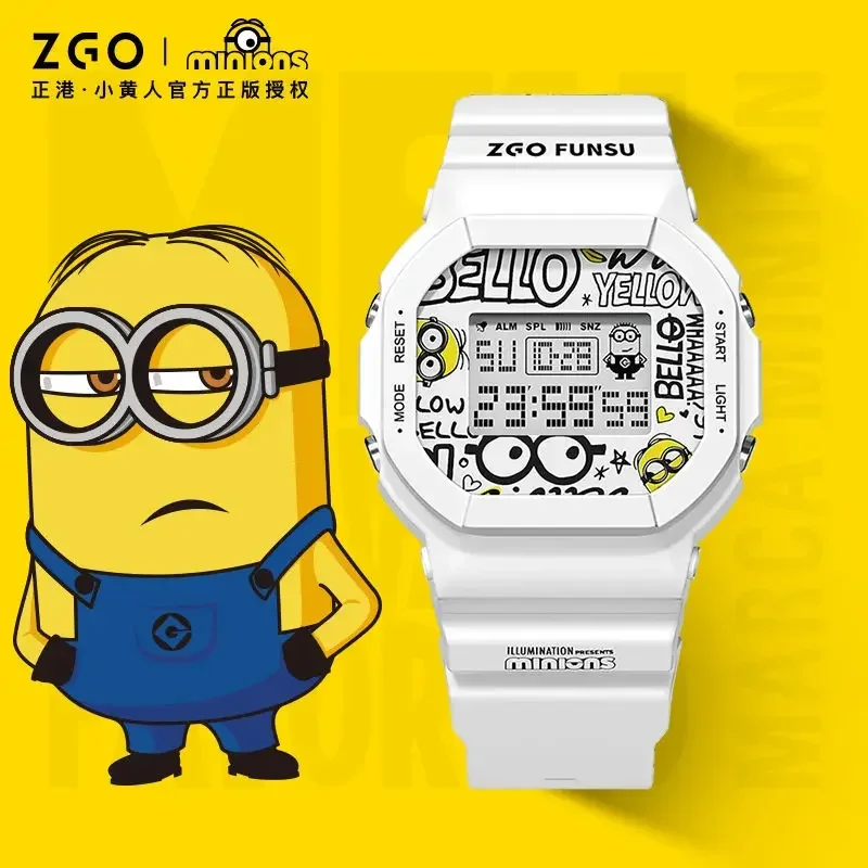 

ZGO Minions Watch Male Simple Sports Waterproof Graffiti Electronic Watches Girls