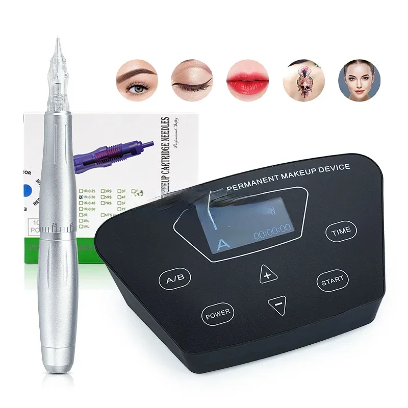 Permanent Makeup Machine Kit For Eyebrow Tattoo Lip Eyeliner Microblading Pen Set Dermograph Make up microblade machine