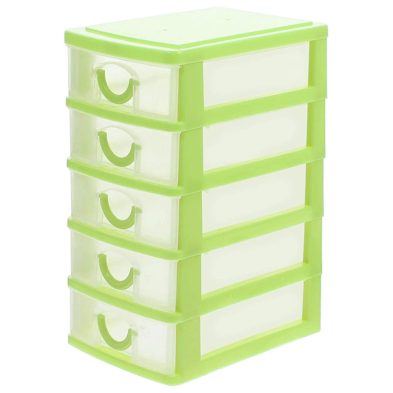 

Clear Desktop Storage Organizer 5 Layers Drawer Style Transparent Organizer for Office Supplies Makeup Jewelry Storage