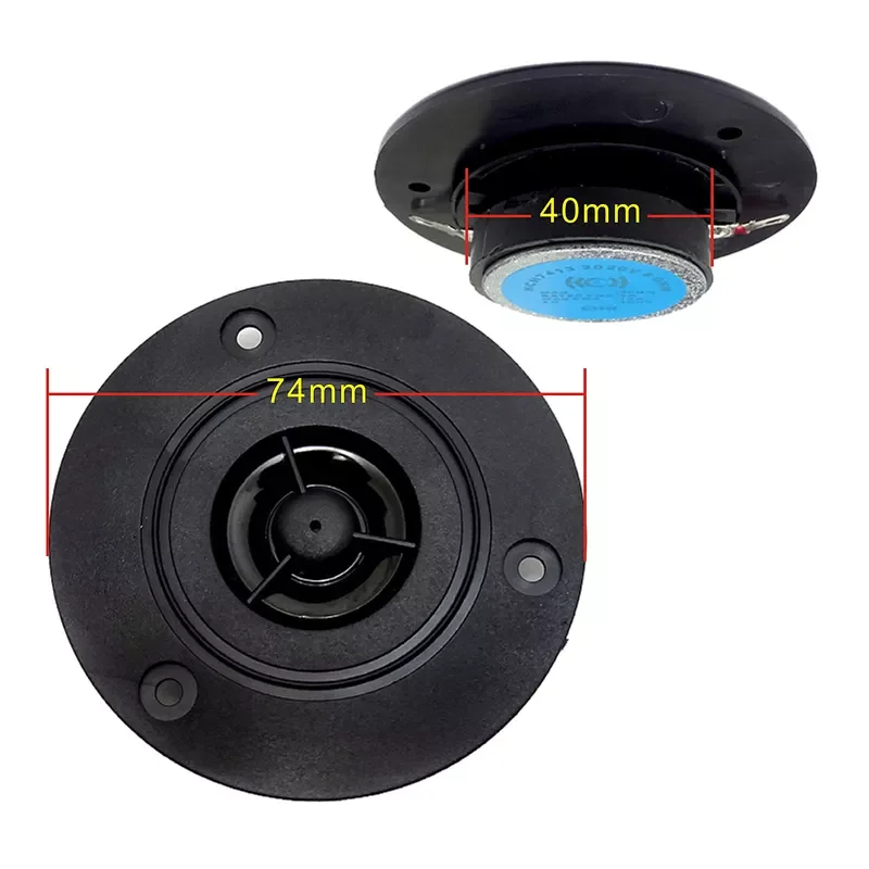 Kyyslb 10W 4Ohm หน่วยลำโพงทวีตเตอร์3นิ้วแผง74มมบ้านเสียงสูงเครื่องขยายเสียงชุดขับลำโพง