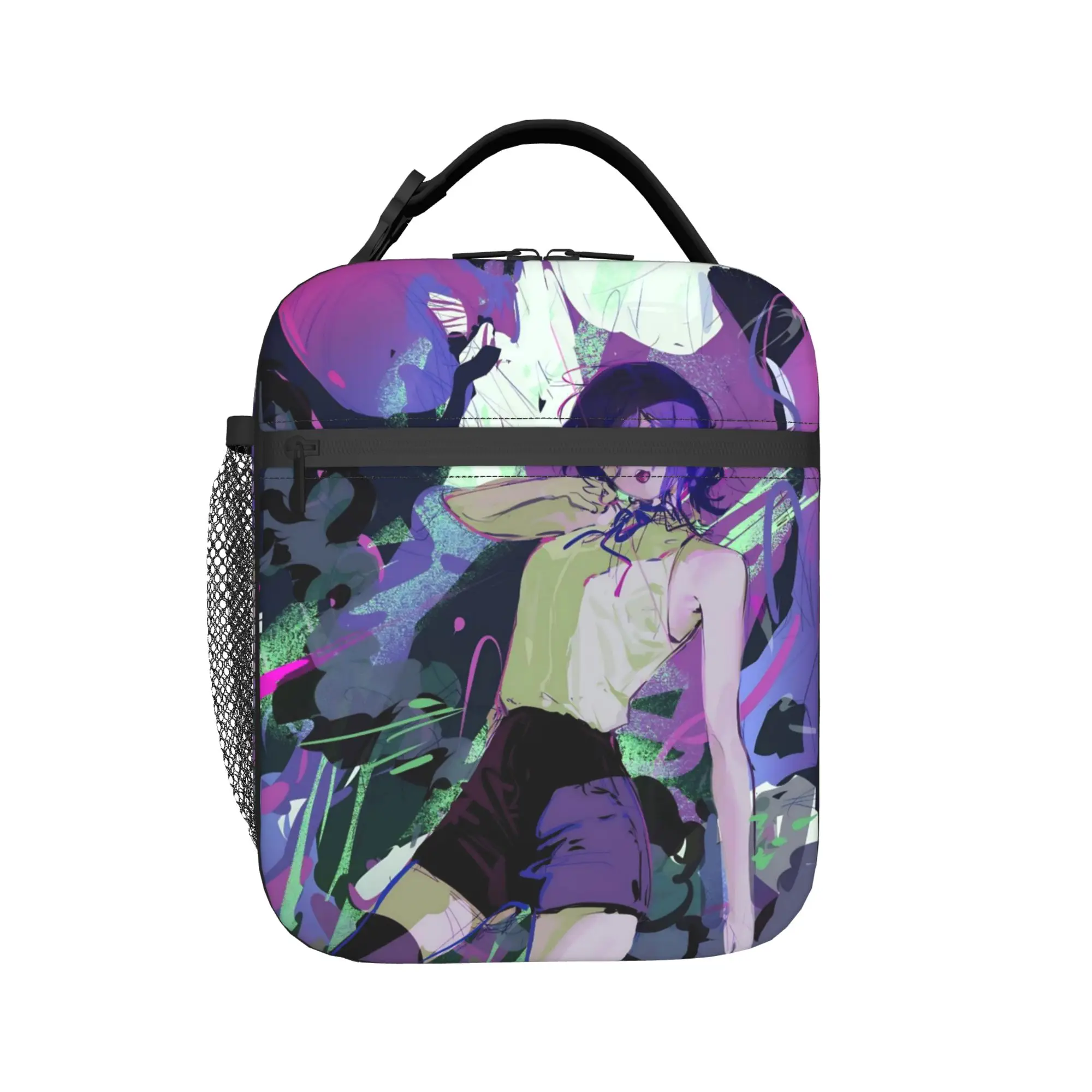 Reze Movie C-Chainsaws Man Manga Insulated Lunch Bag Large  Reusable Thermal Bag Tote Lunch Box College  Picnic Food Handbags