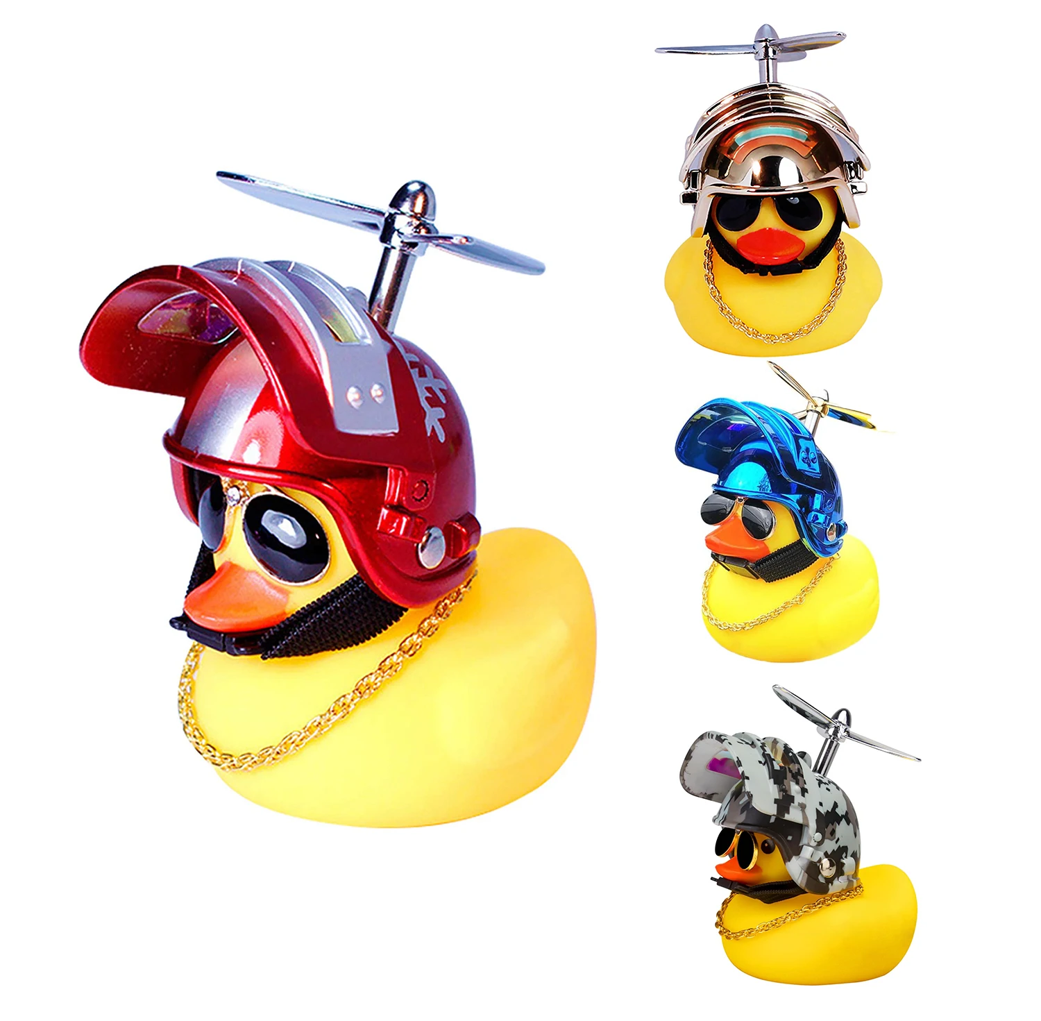 

1PC Car Rubber Duck Ornament,Squeeze Duck Dashboard Decorations Kids Bicycle Decoration Cycling Motorcycle & Bicycle Accessories