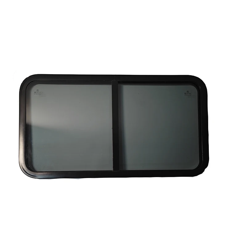 

500x300mm Wholesale Aluminum Frame Radius Corner Horizontal Sliding Window for RV Camper Trailer Car Custom Sizes