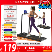 RAMYPOKET 9% Incline 2.5 HP Walking Running Treadmill for Low Noise Home