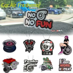 JDM Culture Car Air Freshener Hanging Rear View Solid Paper Diffuser Interior Accessories Auto Rearview Mirror Fragrance Pendant