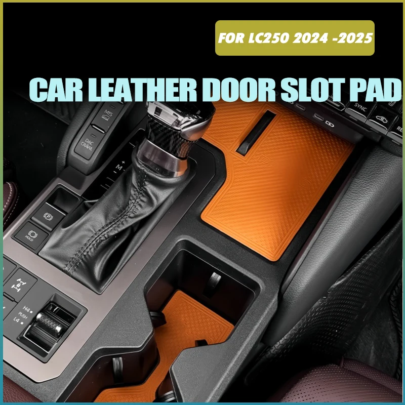 

Auto Leather Door Slot Pad Fit for Toyota Prado LC250 2024-2025 Modified Car Full Auto Storage Slot Pad Car Interior Accessories