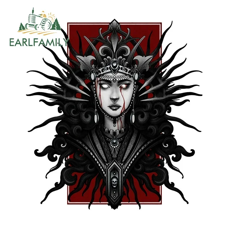 

EARLFAMILY 13cm X 12cm Head Portrait Of Samurai In Tears Car Stickers Anime Solemn Auto Decal Scratch-Proof Laptop Car Styling