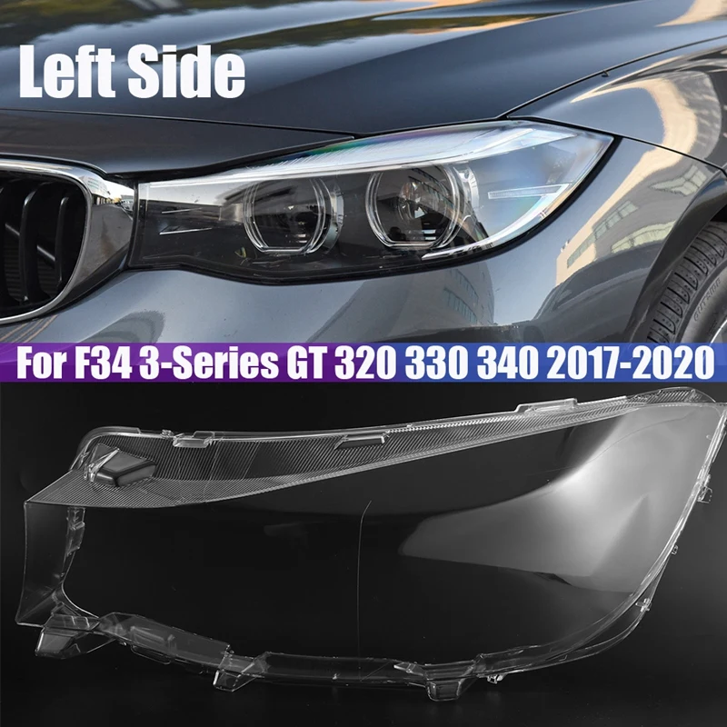 

LH&RH Car Headlight Lens Cover Lens Headlight Shell Cover Headlight Shell Cover For BMW F34 3-Series GT 320 330 340 2017-2020