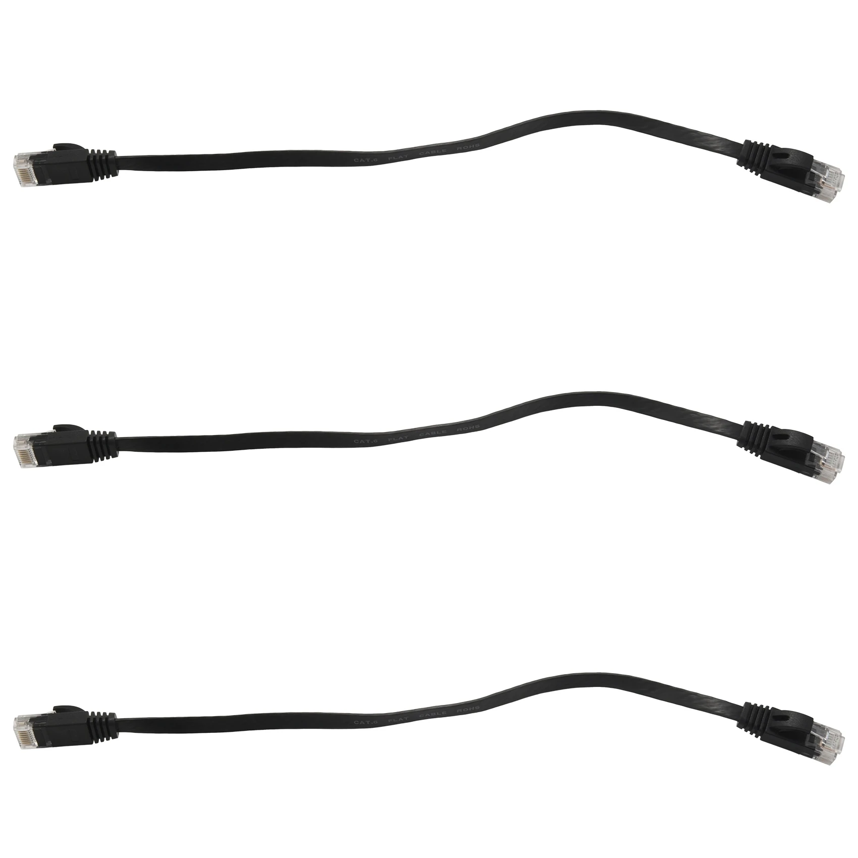 Classic-18 Pcs 1 Ft Flat Internet Network Cable Solid Cat6 High Speed Patch Lan Wire With Snagless Rj45 Connectors