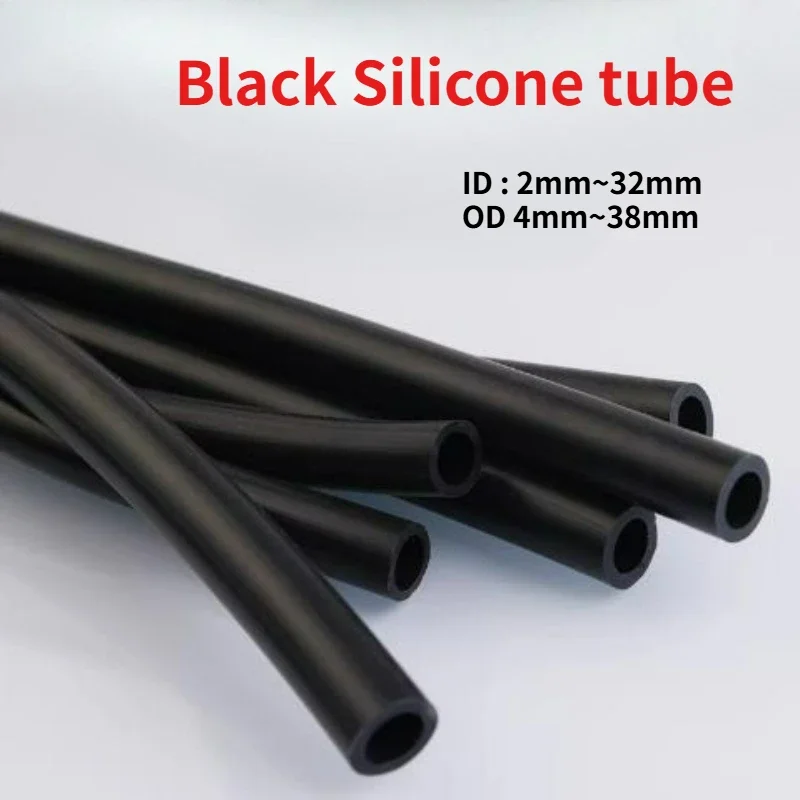

1/2/5/10M Black Silicone Tube Flexible Aquarium Air Pump Soft Rubber Hose ID 2~32mm Heat Resistant High Presure Fuel Tank Pipe