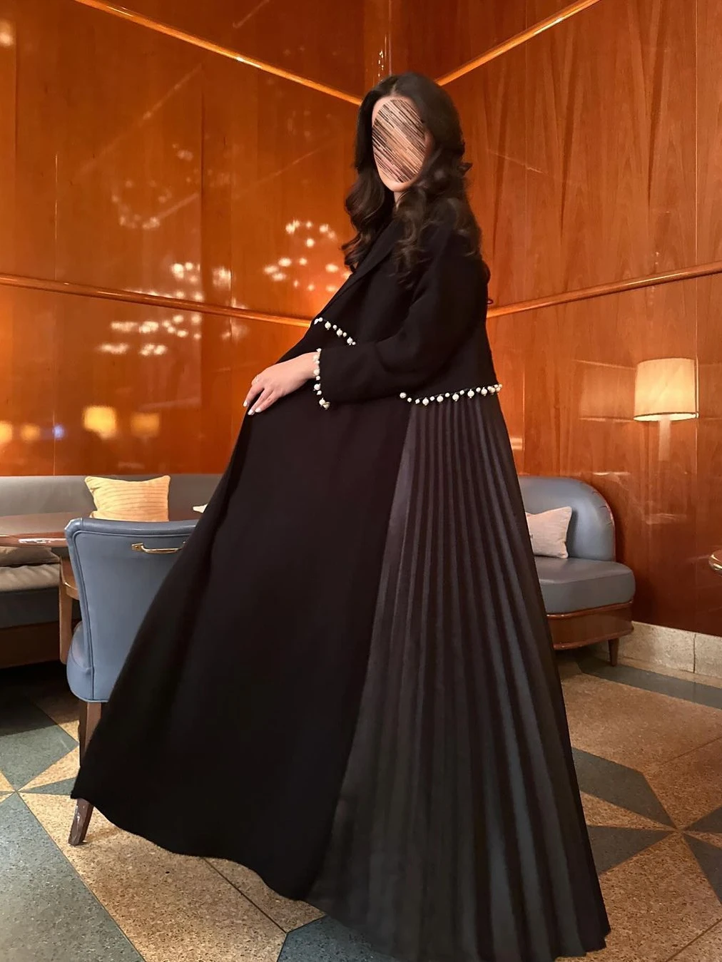 Eid Muslim Abaya for Women Beading Ramadan Cardigan Pleated Long Dress Morocco Kaftan Vestidos Largos Dubai Robe Jalabiya 2024