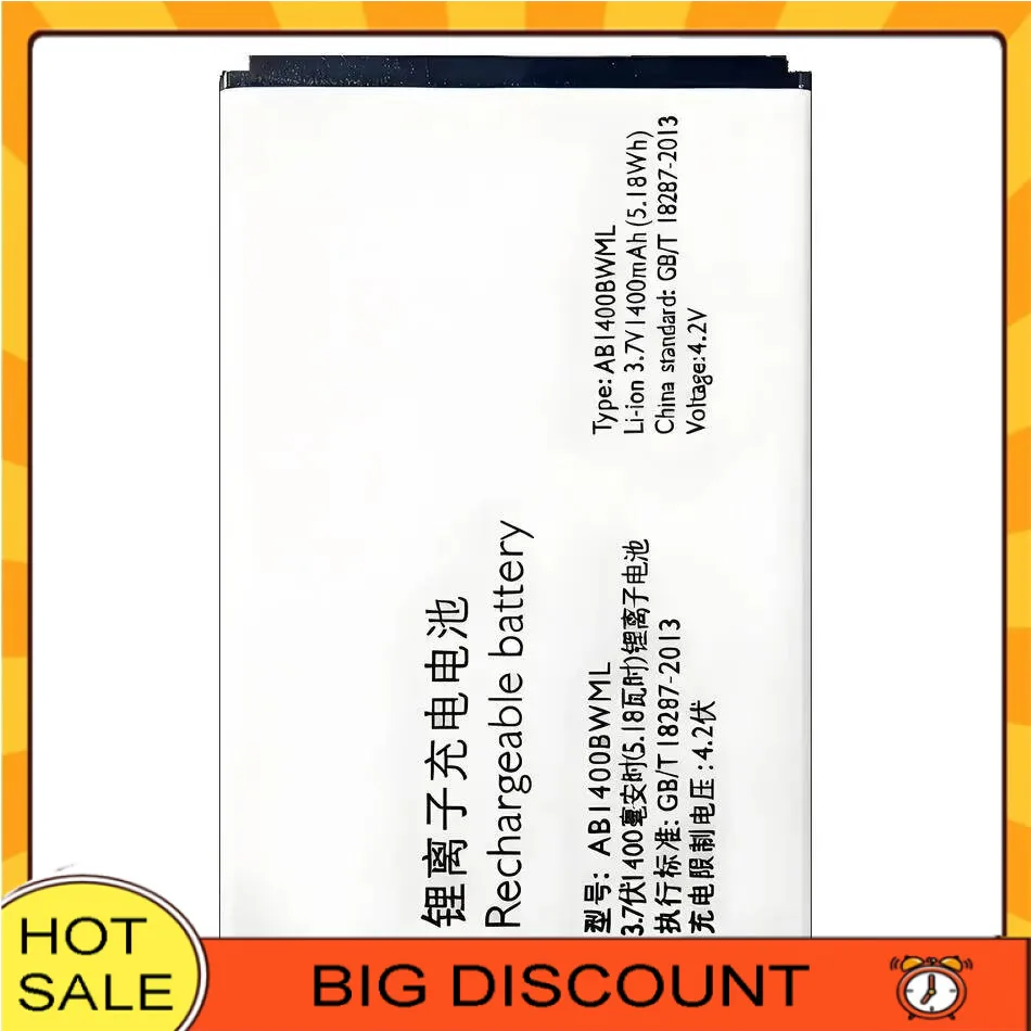 Compatibilidade alta da bateria AB1400BWML 1400Mah do telefone móvel para Philips Xenium S301 S308