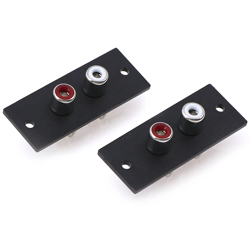 2PCS 2 Way RCA Copper Core High Temperature Resistant Audio Socket AV Adapter