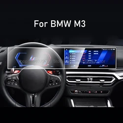 Tempered glass screen protector film For BMW M3 G80 2023 2024 Car radio GPS navigation and dashboard anti-scratch accessories