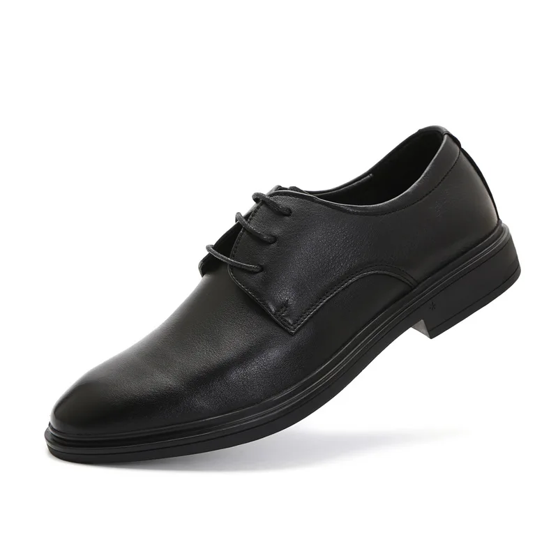 

Мужская обувь из натуральной кожи в стиле ретро, повседневная обувь из воловьей кожи, черная